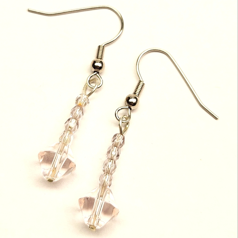 Pink Beaded Earrings